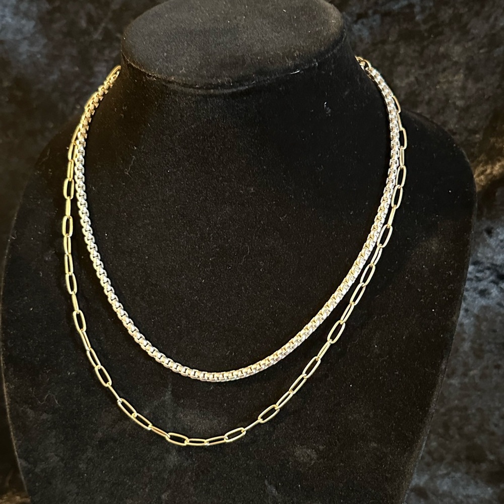NWT Anne Marie Gold Layered Necklace